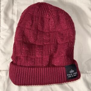 Pace One Fleece Lined Burgundy Beanie